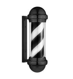 EUROSTIL - POLO BARBER CROMADO DECORATIVO BLANCO Y NEGRO