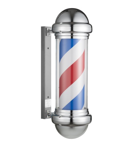 EUROSTIL - POLO BARBER CROMADO LUMINOSO Y ROTATIVO
