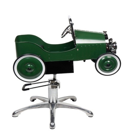 EUROSTIL - SILLA INFANTIL COCHE VERDE PARA PELUQUERÍA