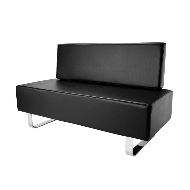 EUROSTIL - SOFÁ DE ESPERA 3 PLAZAS EN POLIPIEL NEGRO EUROSTIL - SOFÁ DE ESPERA 3 PLAZAS EN POLIPIEL NEGRO