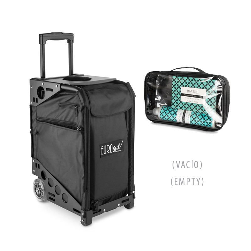 EUROSTIL - BOLSA PROFESIONAL DE PELUQUERÍA CON RUEDAS NEGRA EUROSTIL - BOLSA PROFESIONAL DE PELUQUERÍA CON RUEDAS NEGRA