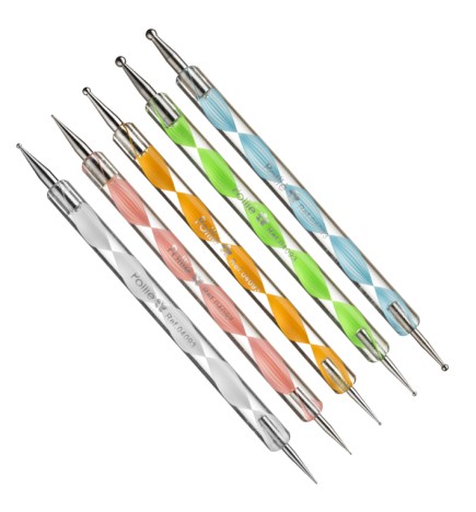 POLLIÉ - SET DE 5 PUNZONES PARA DECORACIÓN DE UÑAS