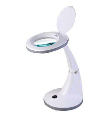 POLLIÉ - LUPA CON LUZ LED DE 5 DIOPTRÍAS DE SOBREMESA
