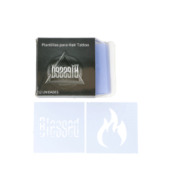 BLESSED – PACK DE 12 PLANTILLAS PARA AERÓGRAFO DE BARBERÍA