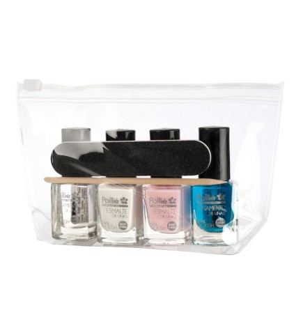 POLLIÉ - KIT DE ESMALTES DE UÑAS PARA MANICURA FRANCESA 4 X 12 ML