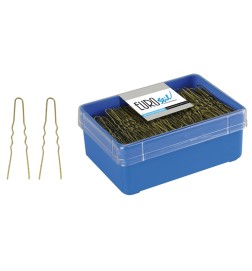EUROSTIL - CAJA DE 400 HORQUILLAS INVISIBLES BRONCE