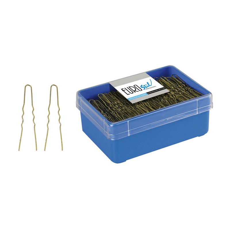 EUROSTIL - CAJA DE 400 HORQUILLAS INVISIBLES BRONCE EUROSTIL - CAJA DE 400 HORQUILLAS INVISIBLES BRONCE