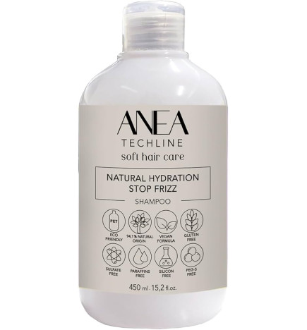 ANEA TECHLINE NATURAL HYDRATION STOP FRIZZ SHAMPOO 450ML