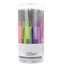 EUROSTIL - BOTE 60 PEINES COLORES MOD.1469 PEINE 5 PÚAS AHUECADOR COLOR