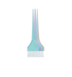 WAD PROFESSIONAL BEAUTY - TINT BRUSH SET GREEN, PURPLE, BLUE NATURAL + WHITE BRISTLE 4 PCS