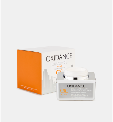 KEENWELL – CREMA ANTIOXIDANTE PROTECCIÓN GLOBAL SPF15 VIT C+C PIELES MIXTAS Y GRASAS 50ML