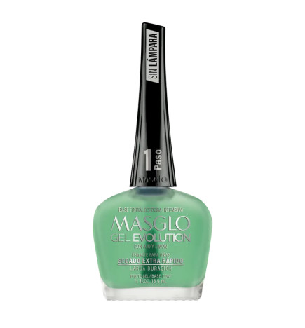 MASGLO – BASE FORTALECEDORA DE UÑAS CON AJO Y LIMÓN GEL EVOLUTION 13,5 ML