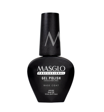 MASGLO - BASE COAT - BASE SEMIPERMANENTE PROFESSIONAL GEL POLISH TRASLÚCIDO