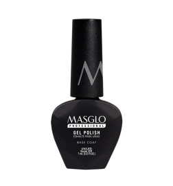 MASGLO - BASE COAT - BASE SEMIPERMANENTE PROFESSIONAL GEL POLISH TRASLÚCIDO