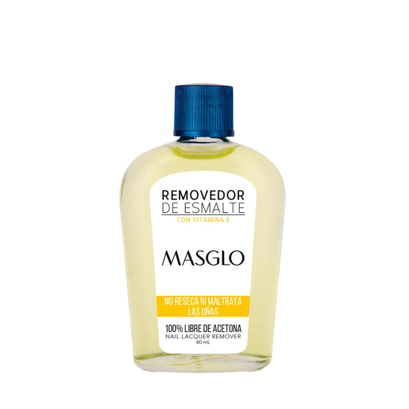 MASGLO REMOVEDOR DE ESMALTE TRADICIONAL CON VITAMINA E 60 ML