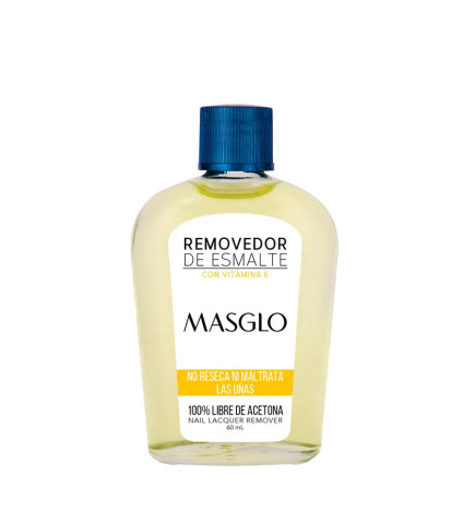 MASGLO REMOVEDOR DE ESMALTE TRADICIONAL CON VITAMINA E 60 ML