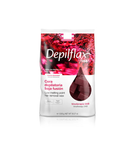 DEPILFLAX CERA DE BAJA FUSIÓN CREMOSA PLUS VINOTHERAPY 5AB 1KG