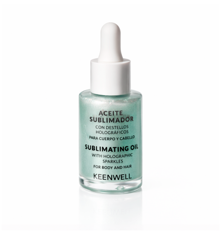 KEENWELL ACEITE SUBLIMADOR CON DESTELLOS HOLOGRÁFICOS AZUL
