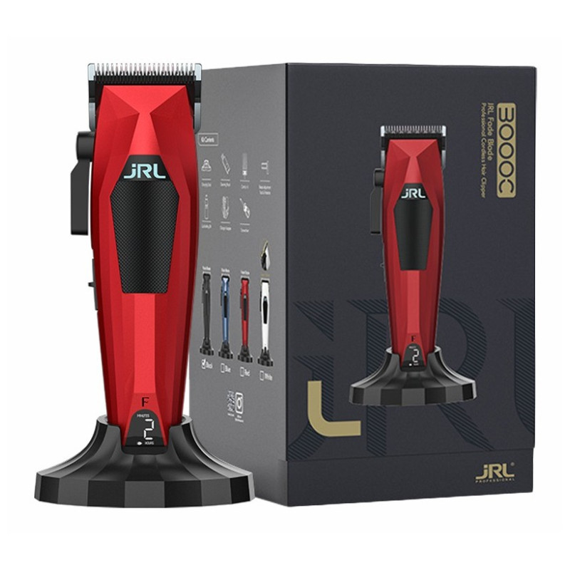 JRL – 3000CE-F CLIPPER ROJA CON CUCHILLA FADE