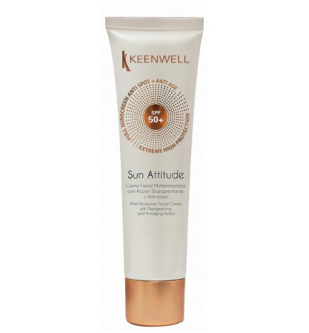 KEENWELL - CREMA FACIAL MULTIPROTECTORA DESPIGMENTANTE Y ANTIEDAD SPF50+