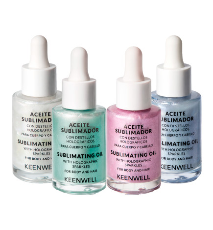 KEENWELL - ACEITE SUBLIMADOR CON DESTELLOS HOLOGRÁFICO 30ML