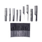 L3VEL3 - SET DE 9 PEINES NEGRO CON FUNDA