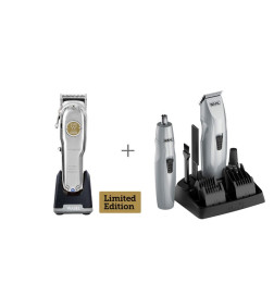 WAHL - PACK CORDLESS SENIOR METAL EDITION + MUSTACHE & BEARD