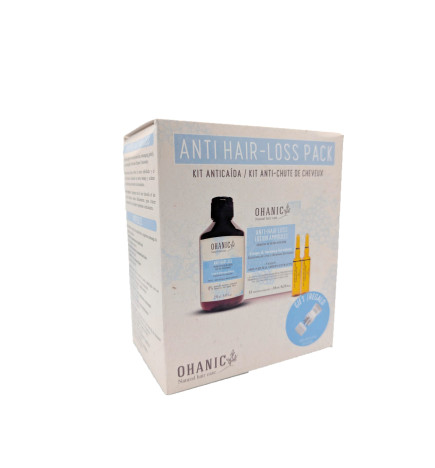 OHANIC - PACK ANTI HAIR-LOSS CHAMPÚ, AMPOLLAS Y APLICADOR