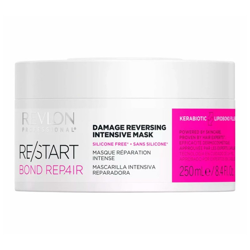 REVLON - RESTART BOND REPAIR DAMAGE REVERSING INTENSIVE MASK 250 ML REVLON - RESTART BOND REPAIR DAMAGE REVERSING INTENSIVE MASK 250 ML
